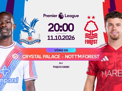 Nhận định trận đấu Crystal Palace vs Nottingham, 20h00 ngày 11.10: Gặp lại cố nhân