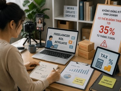 Freelancer, KOL, affiliate có thể chịu thuế tới 35% nếu không đăng ký kinh doanh từ tháng 7