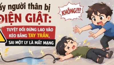 Thấy người thân bị điện giật: Tuyệt đối đừng lao vào kéo bằng tay trần