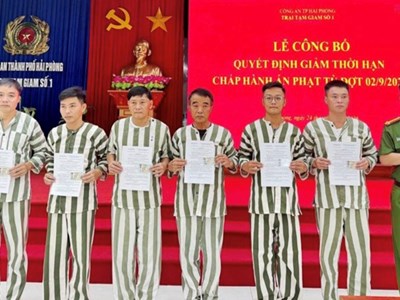 Hải Phòng công bố giảm án cho 46 phạm nhân đợt 2.9