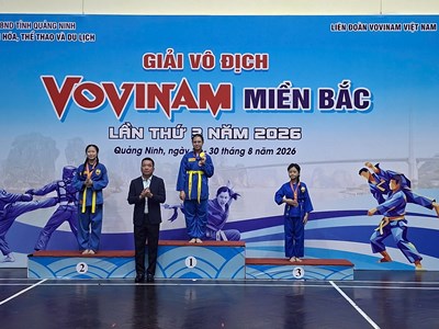 Quảng Ninh: Hơn 200 VĐV tranh tài Giải Vô địch Vovinam miền Bắc lần thứ III