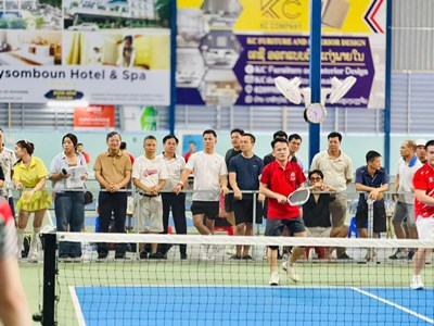 Hơn 100 vận động viên tham gia giải Pickleball tại Viêng Chăn
