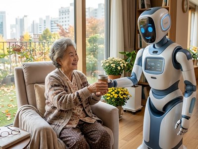 Khi robot trở thành “người thân” của người cao tuổi, người bệnh ở Hàn Quốc
