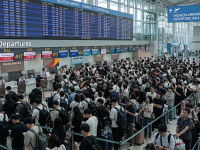 Hàn Quốc: Sự cố hệ thống làm thủ tục hàng không gây ùn tắc tại sân bay Incheon