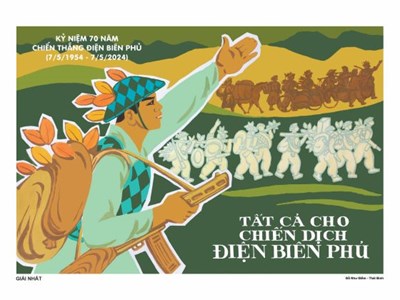 16 giải thưởng tranh cổ động tuyên truyền 70 năm Chiến thắng Điện Biên Phủ 