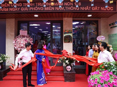 Hà Nội: Lễ gắn biển công trình Trường Mầm non 1- 6