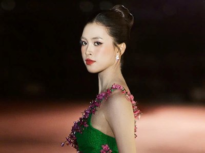 Hoa hậu Tiểu Vy làm vedette, gặp “sự cố” nhưng vẫn hoá nàng thơ bên sông Hàn