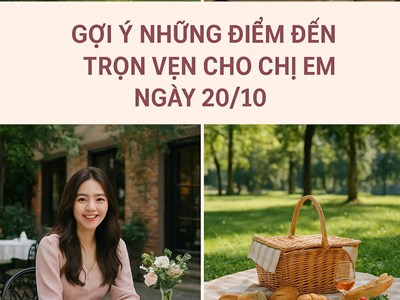 Gợi ý những địa điểm lý tưởng tổ chức 20.10 dành cho chị em