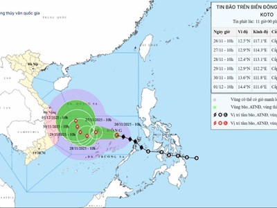 Bão số 15 Koto vào Biển Đông, hướng di chuyển phức tạp