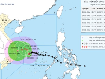 Bão số 15 diễn biến bất ngờ, mạnh lên 4 cấp