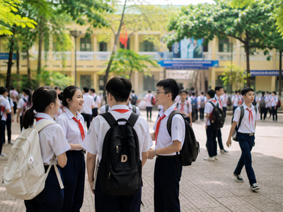 Học sinh có phải làm lại học bạ khi trường đổi tên sau sáp nhập?