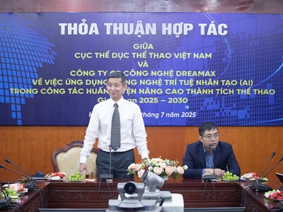 Kí kết thoả thuận hợp tác về ứng dụng công nghệ trí tuệ nhân tạo (AI) trong công tác huấn luyện thể thao 