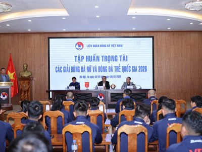 Bế mạc khóa tập huấn trọng tài các giải bóng đá nữ và bóng đá trẻ quốc gia 2026