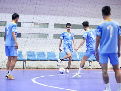 Đội tuyển futsal Việt Nam sẵn sàng cho cuộc chạm trán Lebanon