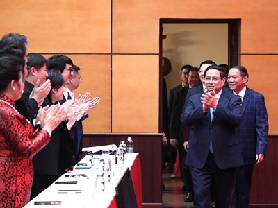 Thủ tướng Phạm Minh Chính thăm, chúc Tết và làm việc với Bộ VHTTDL