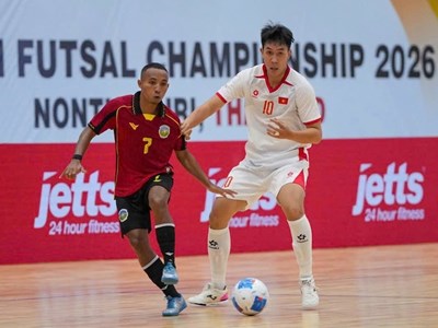 Futsal Việt Nam thắng lớn Timor-Leste, tiến gần bán kết
