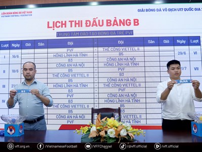 Bốc thăm Vòng loại Giải bóng đá vô địch U17 quốc gia 2026