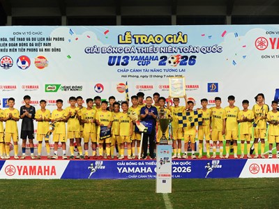 Sông Lam Nghệ An lần thứ 11 vô địch giải U13 quốc gia