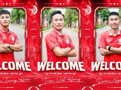 Thể Công - Viettel chiêu mộ Doãn Ngọc Tân, Phạm Trung Hiếu và Triệu Việt Hưng
