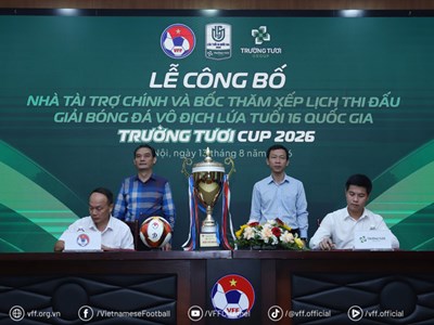 10 đội tranh tài tại Giải bóng đá vô địch U16 quốc gia 2026