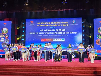 Hơn 600 VĐV tham dự Giải Thể thao giải trí đa môn Hà Nội mở rộng 2026