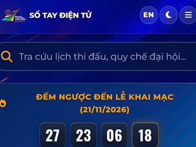 Sổ tay điện tử – Cẩm nang tiện ích của Đại hội Thể thao toàn quốc lần thứ X