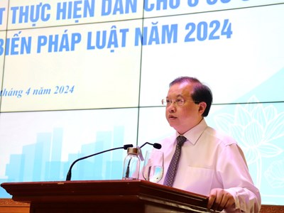 Hội nghị tập huấn, quán triệt Luật thực hiện dân chủ ở cơ sở và tuyên truyền, phổ biến pháp luật năm 2024 