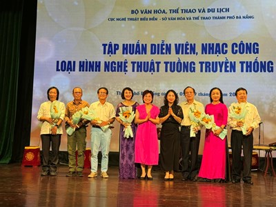  Khai giảng “Lớp tập huấn diễn viên, nhạc công loại hình nghệ thuật Tuồng truyền thống - 2024”