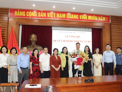 Bộ VHTTDL công bố và trao quyết định bổ nhiệm cán bộ