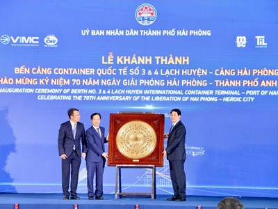 Chủ tịch nước dự Lễ khánh thành bến cảng số 3, 4 tại Cảng Lạch Huyện, Hải Phòng