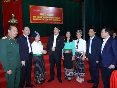 Chủ tịch nước Lương Cường tiếp xúc cử tri huyện Thường Xuân, tỉnh Thanh Hoá