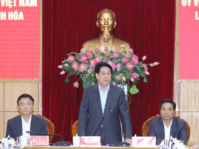 Chủ tịch nước Lương Cường làm việc với Ban Thường vụ Tỉnh uỷ Thanh Hoá