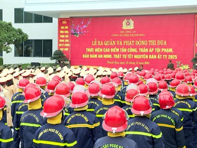 Công an Thanh Hóa ra quân tấn công, trấn áp tội phạm dịp Tết Ất Tỵ 2025