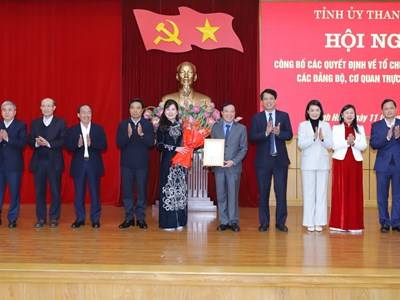 Thanh Hoá thành lập 2 Đảng bộ, hợp nhất 2 Ban