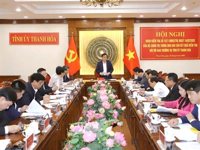 Thông qua báo cáo kết quả kiểm tra đối với Ban Thường vụ Tỉnh ủy Thanh Hóa