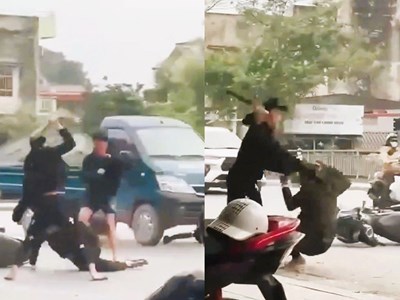 Kinh hoàng nam thanh niên bị chém xối xả giữa đường phố