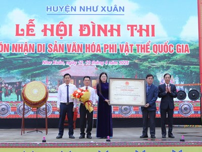 Đón Bằng công nhận Lễ hội Đình Thi là Di sản văn hóa phi vật thể quốc gia