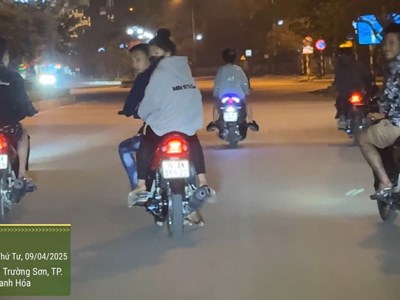 Xử phạt “nguội” hàng chục thanh, thiếu niên vi phạm giao thông tại Sầm Sơn