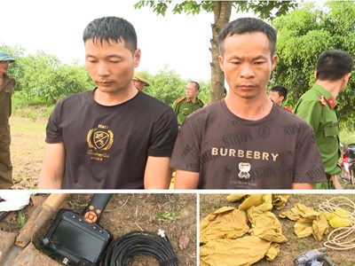 Hai người Trung Quốc bị bắt khi đào trộm mộ vua Lê Túc Tông ở Thanh Hóa