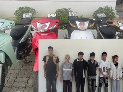 Bắt 7 đối tượng liên tiếp gây ra 4 vụ trộm xe máy trong 3 ngày