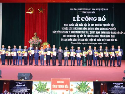 Toàn cảnh 166 xã, phường mới ở Thanh Hóa: Ai giữ chức Bí thư, Chủ tịch?