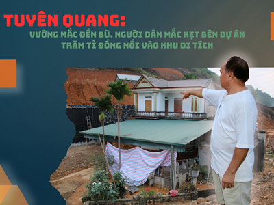 Vướng đền bù, dân mắc kẹt bên dự án đường nối vào khu di tích Tân Trào