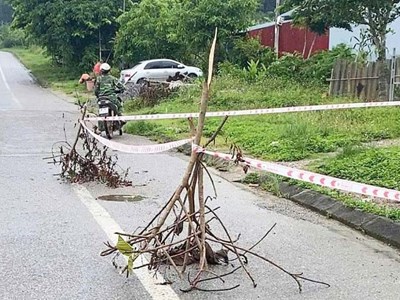 Xuất hiện điểm lún bất thường trên Quốc lộ 3B từng có hố tử thần