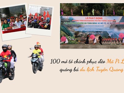 100 mô tô chinh phục đèo Mã Pì Lèng quảng bá du lịch Tuyên Quang