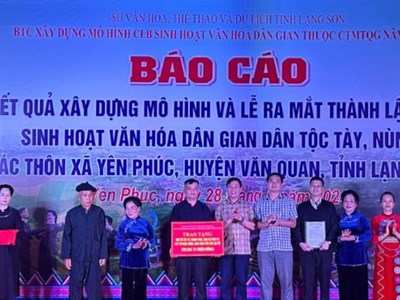 Ra mắt CLB sinh hoạt văn hóa dân gian dân tộc Tày, Nùng 