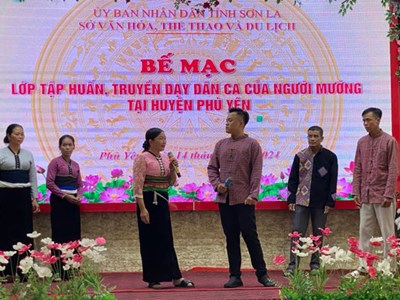 Khơi dậy nét đẹp dân ca truyền thống Mường ở Phù Yên