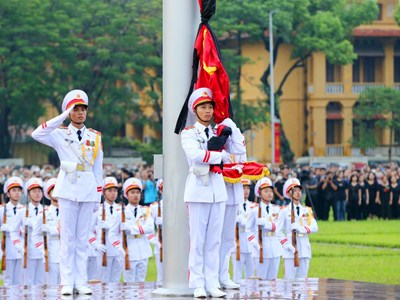 Lễ thượng cờ rủ Quốc tang Tổng Bí thư Nguyễn Phú Trọng