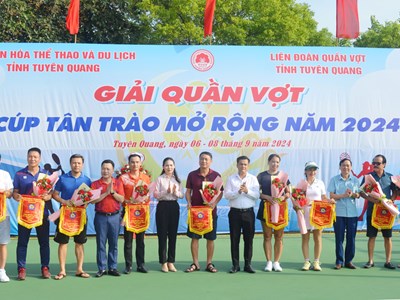 150 VĐV tham gia Giải quần vợt Cúp Tân Trào mở rộng 2024