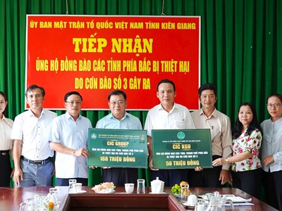 CIC Group Kiên Giang ủng hộ đồng bào bị thiệt hại do cơn bão số 3