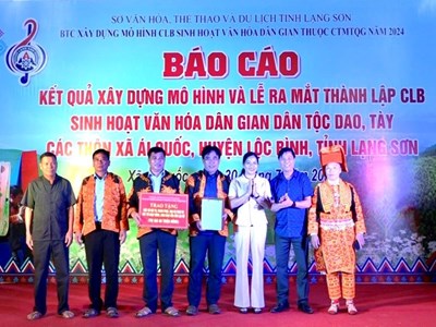 Ra mắt CLB sinh hoạt văn hóa dân gian, dân tộc Dao, Tày ở Lộc Bình